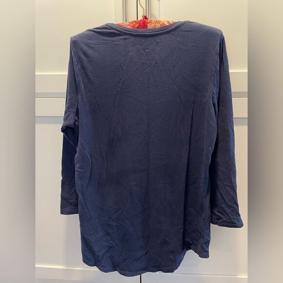 Como Vintage The Perfect Tee Navy Women’s Sz L - Picture 2 of 5